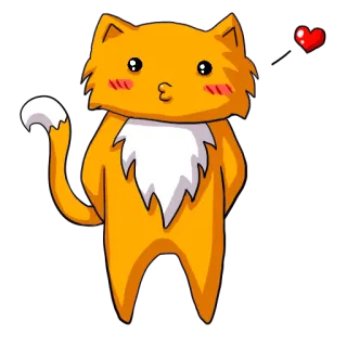 😘 cat, heart, animal, kawaii, cute, love, kiss telegram sticker