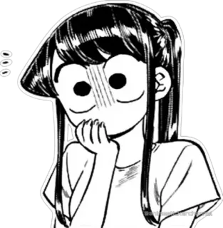 😨 Komi Shouko Komi Can't Communicate Anime, Komi can't communicate, Komi Shouko, Manga, Leuk, Kawaii whatsapp sticker