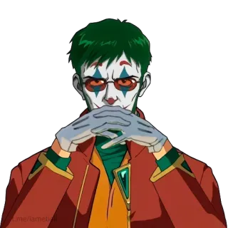 🤡 Joker Joker, Payaso, Villano, Maquillaje, Anime, Manga telegram sticker