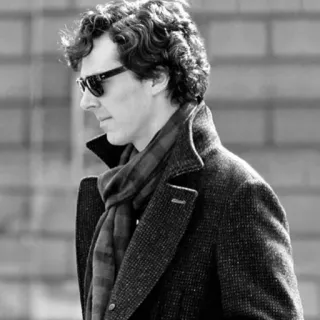 💎 Sherlock Holmes sherlock, benedict cumberbatch, detective, tv show, scarf, coat telegram sticker