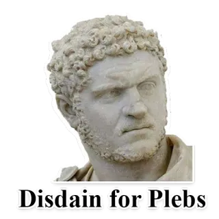 😒 Disdain for Plebs bust, politics, ancient, ruler, history, sarcasm telegram sticker