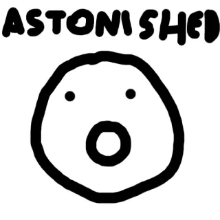 😮 ASTONISHED erstaunt, überrascht, schockiert, emotion, ausdruck telegram sticker