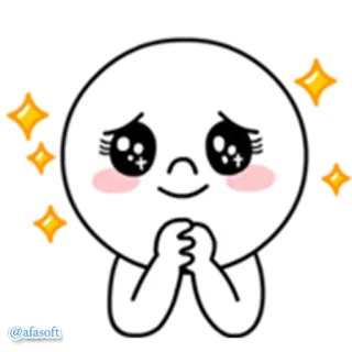 😇 @afasoft น่ารัก, คาวาอิ, น่าเอ็นดู, อิโมจิ, สติกเกอร์, อ้อนวอน, ขอร้อง telegram sticker