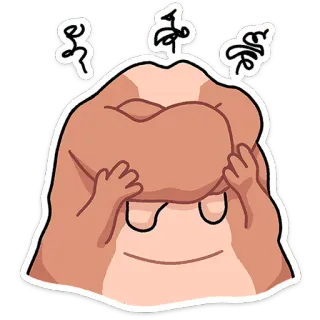 ⭐ Blob, Épuisement, Irritation, Agacement, Dessin animé, Emoji, Sticker telegram sticker