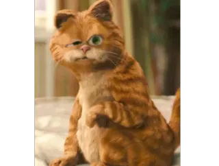 😕 Garfield cat, cartoon, orange, funny, Garfield telegram sticker