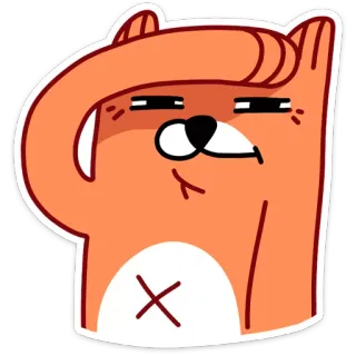 😑 animal, bear, cartoon, sticker, sarcastic, disappointed telegram sticker