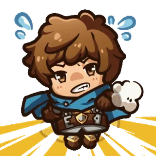 🏃♂ Chibi, Gouttes de sueur, Dessin animé, Anime, Personnage, Fantaisie, Aventurier telegram sticker