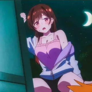 ❤️ Chizuru Ichinose Rent-A-Girlfriend Anime, Chizuru, Rent-a-Girlfriend, Kawaii, Mignon, Manga, Romance whatsapp sticker
