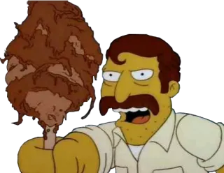🍢 Sideshow Bob The Simpsons Сайдшоу Боб, Симпсоны, мультфильм, персонаж, злой telegram sticker