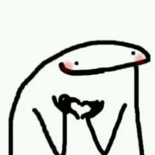 🌟 FlorkOfCows, heart, love, cute, stick figure, cartoon whatsapp sticker