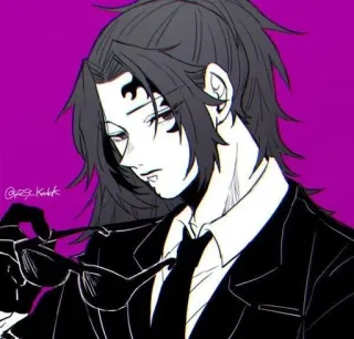 🌓 Muzan Kibutsuji Demon Slayer Anime, Quỷ, Áo vest, Kibutsuji, Kẻ phản diện telegram sticker