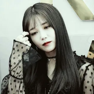 💵 vrouw, meisje, portret, aziatisch, lang haar, koreaanse, mode telegram sticker