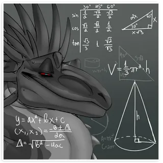 🤔 Sin cos tan math, formulas, geometry, education, science telegram sticker