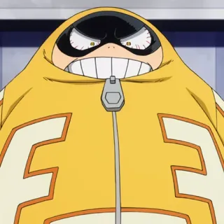 💛 Fat Gum My Hero Academia Anime, Personagem, Fat Gum, My Hero Academia, Herói, Mangá whatsapp sticker