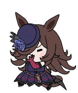 🏃‍♀ anime, horse, cute, girl, dress whatsapp sticker