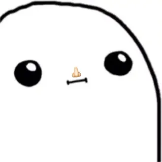 😐 мультфильм, персонаж, смешной, мем, стикер whatsapp sticker