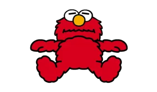 💤 Elmo Sesame Street เอลโม, เซซามีสตรีท, การ์ตูน, สีแดง, ปุย telegram sticker