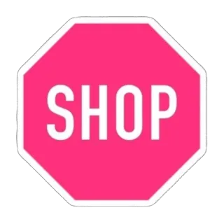 🪧 SHOP Loja, Compras, Sinal, Sinal de stop, Rosa telegram sticker