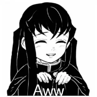 😁 Aww anime, lindo, feliz, chibi, manga telegram sticker