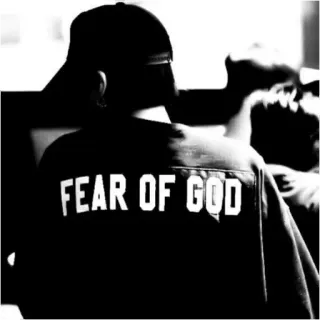 🕷 FEAR OF GOD fear of god, pakaian, mode, streetwear, hitam putih telegram sticker