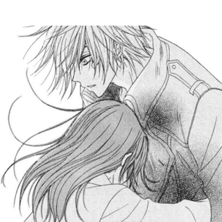 ❤ Anime, Manga, Étreinte, Triste, Émotionnel, Relation, Dessin telegram sticker