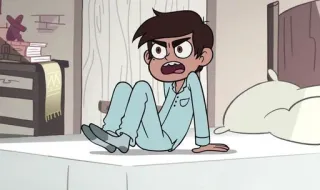 😡 Marco Diaz Star vs. the Forces of Evil cartoon, angry, upset, teen, marco diaz, pajamas telegram sticker