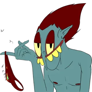 😏 Desenho animado, Roupa íntima, Assustador, Masculino, Adulto telegram sticker