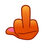 🖕 dedo do meio, rude, ofensivo, gesto, insulto whatsapp sticker