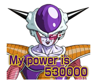 👿 Frieza Dragon Ball Z My power is 530000 Anime, Dragon Ball Z, Freezer, Nivel de poder telegram sticker