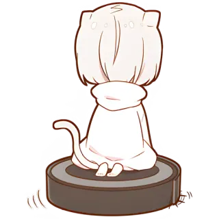 😏 chat, mignon, adorable, drôle, dessin animé, animal telegram sticker