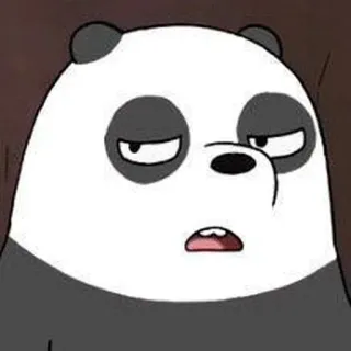 🐼 Panda We Bare Bears Panda, Urso, We Bare Bears, Desenho animado, Expressão, Engraçado, Personagem telegram sticker