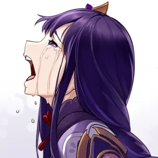 😭 anime, płacz, smutny, rozpłakany, emocjonalny, postać telegram sticker