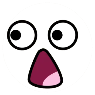 😱 shocked, emoticon, face, surprise, expression, funny telegram sticker