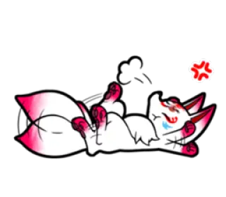 😡 bravo, chorando, angustiado, chateado, desenho animado, animado whatsapp sticker