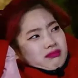 😏 expresión facial, persona, disgusto, K-Pop whatsapp sticker