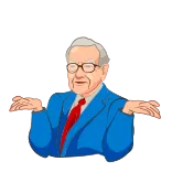 ☹️ Warren Buffett Уоррен Баффет, бизнесмен, инвестор, мультик, пожимает плечами telegram sticker
