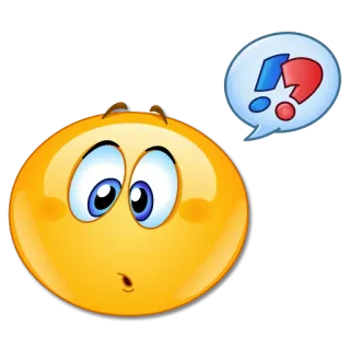 🤔 Emoji, Pregunta, Exclamación, Sorpresa, Confusión, Pensando whatsapp sticker