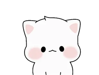 ❤️ mèo, mèo con, dễ thương, mèo trắng, hoạt hình, động vật whatsapp sticker