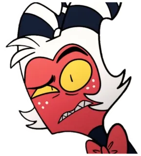 🤨 Moxxie Helluva Boss Helluva Boss, Мокси, Имп, Мультфильм, Персонаж, Смешной telegram sticker