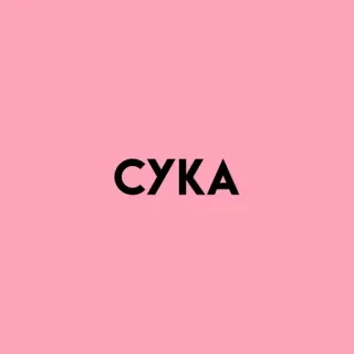 💓 СУКА menyinggung, bahasa gaul, Rusia telegram sticker