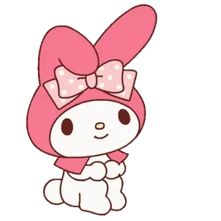😊 My Melody My Melody, Sanrio, lindo, kawaii, conejo, rosa, dibujos animados telegram sticker