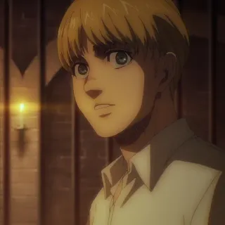 ⚔️ Armin Arlert Attack on Titan Anime, Mangá, Ataque dos Titãs, Armin Arlert, Shonen telegram sticker