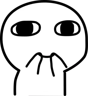 🙊 meme, cartoon, funny, expression, white telegram sticker