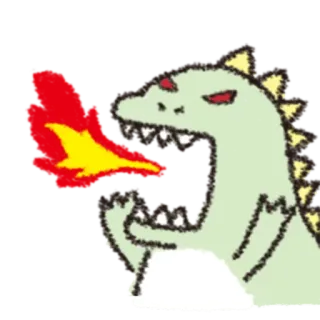 🎋 dragon, dessin animé, monstre, feu, fantaisie telegram sticker