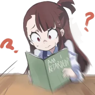 ❓ AM I RETARDED? 动漫, 问题, 冒犯, 卡通, 不当 telegram sticker