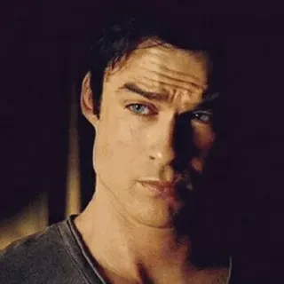 🙁 Damon Salvatore The Vampire Diaries Damon Salvatore, Crónicas Vampíricas, Vampiro, Ian Somerhalder, Serie TV, Retrato whatsapp sticker