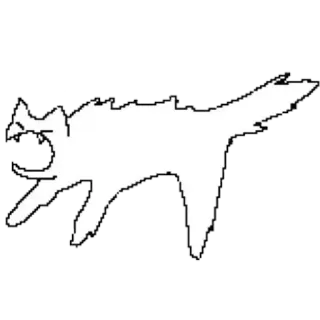 😡 cat, screaming, animal, white, drawing, outline, meme telegram sticker