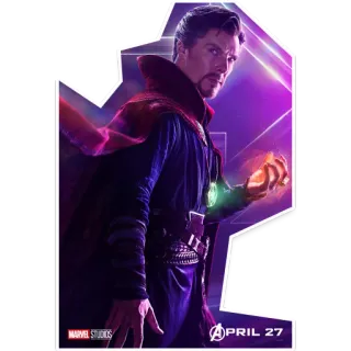 😍 Doctor Strange APRIL 27 Doutor Estranho, Marvel, super-herói, filme, magia, 27 de abril telegram sticker