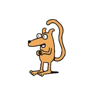 😄 Doug cartoon, dog, orange, character, nickelodeon telegram sticker