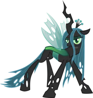 😏 Queen Chrysalis My Little Pony Rainha Chrysalis, My Little Pony, Desenho animado, Vilão, Pônei telegram sticker